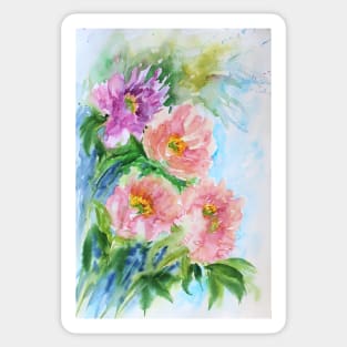 Colors of May Watercolor Painting Sticker